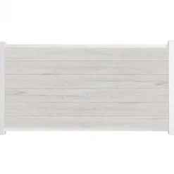 Clearance C-Wood Schutting composiet co-extrusie Garda beige met wit aluminium kader (180 x 90 cm)