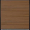 Discount C-Wood Schutting composiet co-extrusie Como teak met zwart aluminium kader (180 x 180 cm)