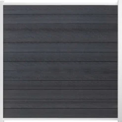 Online C-Wood Schutting composiet co-extrusie Garda antraciet met wit aluminium kader (180 x 180 cm)