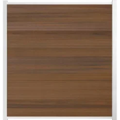 Discount C-Wood Schutting composiet co-extrusie Garda teak met wit aluminium kader (180 x 200 cm)