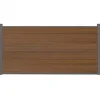 Discount C-Wood Schutting composiet co-extrusie Como teak met antraciet aluminium kader (180 x 90 cm)