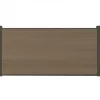 New C-Wood Schutting composiet co-extrusie Garda vergrijsd bruin met antraciet alu kader (180 x 90 cm)