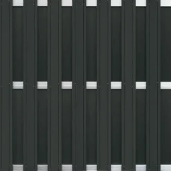 C-Wood Schutting set composiet Stijl antraciet met blank aluminium frame (9,41 meter)