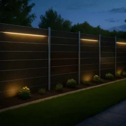 Outlet C-Wood Schutting set composiet Modular co-ex dark brown - blank alu accessoires (9,30 meter)