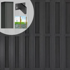 Sale C-Wood Schutting set composiet Stijl antraciet met antraciet aluminium frame (5,67 meter)