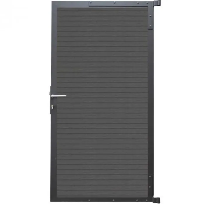 Clearance C-Wood Tuindeur aluminium antraciet frame Rhombus Triple - composiet rock grey (90 x 180 cm)