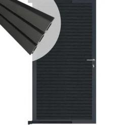 Online C-Wood Tuindeur aluminium antraciet frame Rhombus Triple - composiet antraciet (90 x 180 cm)