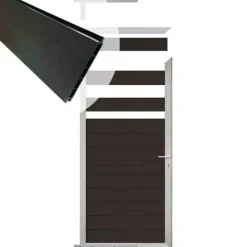Hot C-Wood Tuindeur aluminium blank frame Mix & Match - composiet antraciet (90 x 180 cm)