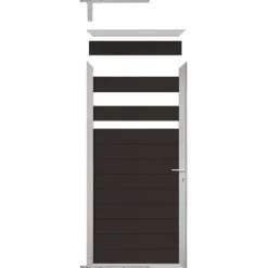 Hot C-Wood Tuindeur aluminium blank frame Mix & Match - composiet antraciet (90 x 180 cm)
