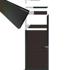 Online C-Wood Tuindeur aluminium antraciet frame Mix & Match - composiet antraciet (90 x 200 cm)