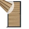 C-Wood Tuindeur aluminium zwart frame Rhombus Triple - composiet teak (90 x 180 cm)