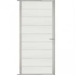 Clearance C-Wood Tuindeur aluminium blank frame Modular - composiet co-ex wit (90 x 200 cm)