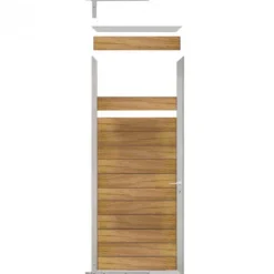 New C-Wood Tuindeur aluminium blank frame Mix & Match - hardhout Ipé (90 x 200 cm)