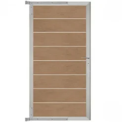 Discount C-Wood Tuindeur aluminium blank frame Modular - composiet teak (90 x 180 cm)