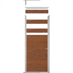 Discount C-Wood Tuindeur aluminium blank frame Mix & Match - hardhout Bamboe (90 x 200 cm)