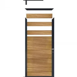 Online C-Wood Tuindeur aluminium antraciet frame Mix & Match - hardhout Ipé (90 x 180 cm)