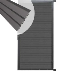 Best C-Wood Tuindeur aluminium antraciet frame Rhombus Triple - composiet rock grey (90 x 200 cm)