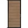 Outlet C-Wood Tuindeur aluminium zwart frame Modular - composiet bruin gevlamd (90 x 200 cm)