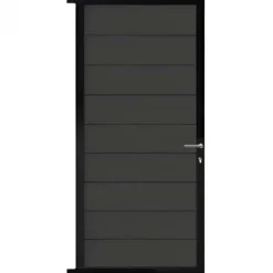 Best C-Wood Tuindeur aluminium zwart frame Modular - composiet antraciet (90 x 200 cm)