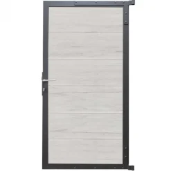 Discount C-Wood Tuindeur composiet Como beige met antraciet alu kader (90 x 180 cm)