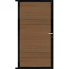 Hot C-Wood Tuindeur composiet Como teak met zwart alu kader (90 x 180 cm)