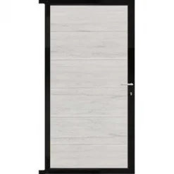 Online C-Wood Tuindeur composiet Como beige met zwart alu kader (90 x 180 cm)