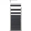 Clearance C-Wood Tuindeur composiet Garda antraciet met blank alu kader (90 x 180 cm)