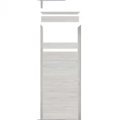 C-Wood Tuindeur composiet Garda beige met blank alu kader (90 x 200 cm)