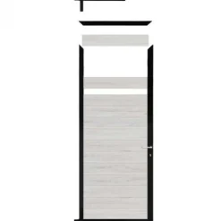 Best C-Wood Tuindeur composiet Garda beige met zwart alu kader (90 x 200 cm)