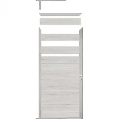 Outlet C-Wood Tuindeur composiet Garda beige met blank alu kader (90 x 180 cm)