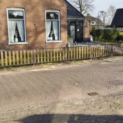 Clearance C-Wood Tuinhek set composiet bruin gevlamd Design met antraciet alu frame (7,54 mtr)