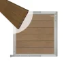 Best C-Wood Tuinpoort aluminium blank frame Mix & Match - composiet bruin gevlamd (90 x 90 cm)