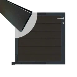 C-Wood Tuinpoort aluminium antraciet frame Mix & Match - composiet antraciet (90 x 90 cm)