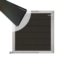 Online C-Wood Tuinpoort aluminium blank frame Mix & Match - composiet antraciet (90 x 90 cm)