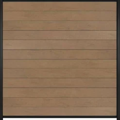 Hot C-Wood Zelfbouw schutting composiet Mix & Match bruinvlam - zwart alu accessoires (180 x 180 cm)