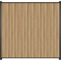 Best C-Wood Zelfbouw schutting verticaal Rhombus Triple teak - antraciet alu accessoires (170 x 180 cm)