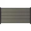 New C-Wood Zelfbouw schutting composiet Modular co-ex grijs - antraciet alu accessoires (180 x 97 cm)