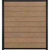 Clearance C-Wood Zelfbouw schutting composiet Modular teak - zwart alu accessoires (180 x 200 cm)