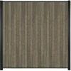 New C-Wood Zelfbouw schutting verticaal Rhombus Double grijs - zwart alu accessoires (170 x 180 cm)