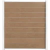 Outlet C-Wood Zelfbouw schutting composiet Modular teak - wit alu accessoires (180 x 200 cm)