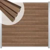 Online C-Wood Zelfbouw schutting composiet Rhombus Triple bruin gevlamd - blank alu accessoires (180 x 180 cm)