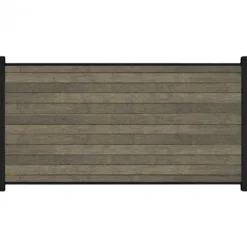 Clearance C-Wood Zelfbouw schutting composiet Rhombus Double grijs - antraciet alu accessoires (180 x 90 cm)