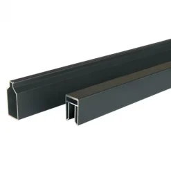 Clearance C-Wood Zelfbouw schutting composiet Rhombus Double grijs - antraciet alu accessoires (180 x 90 cm)