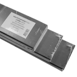 Hot C-Wood Zelfbouw schutting composiet Bari antraciet met antraciet alu accessoires (180 x 180 cm)