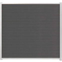 C-Wood Zelfbouw schutting composiet Rhombus Triple rock grey - wit alu accessoires (180 x 180 cm)