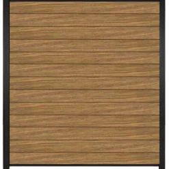 Best C-Wood Zelfbouw schutting hardhout Mix & Match Thermo Fraké - zwart alu accessoires (180 x 200 cm)