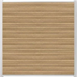 Clearance C-Wood Zelfbouw schutting composiet Rhombus Triple teak - blank alu accessoires (180 x 200 cm)