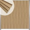Clearance C-Wood Zelfbouw schutting verticaal Rhombus Triple teak - blank alu accessoires (170 x 180 cm)