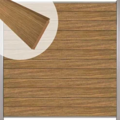 Online C-Wood Zelfbouw schutting hardhout Mix & Match Thermo Fraké - blank alu accessoires (180 x 180 cm)