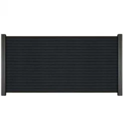 C-Wood Zelfbouw schutting composiet Rhombus Triple antraciet - antraciet alu accessoires (180 x 90 cm)